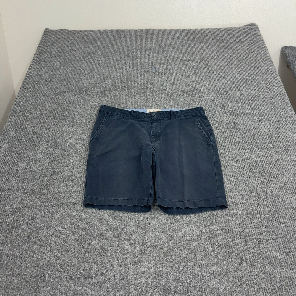Original Penguin Chino Shorts Mens 34 Navy Blue Cotton Flat Front Casual